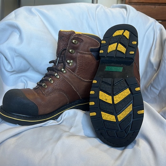 Men’s Ad Tec steel toe leather boots, waterproof, non slip, new in box - Picture 7 of 10